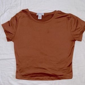Brown crop top